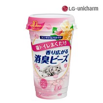 LG유니참 고양이 화장실 비즈 탈취제 퓨어 플로럴향, 450ml, 1개