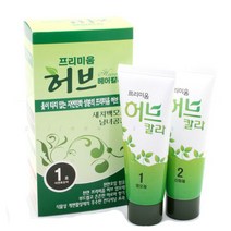 kcj [KCJ] 프리미움 허브 헤어칼라 70g 헤어컬러, 자연흑갈색, 단일 수량, 1개