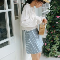 키키 도트 밴딩 데일리 미니 땡댕이 스커트