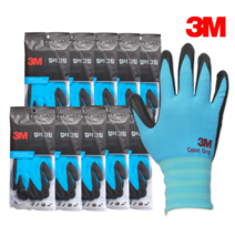 3M 컬러그립 코팅 작업 장갑 슈퍼그립 안전, 컬러그립 블루M, 10매