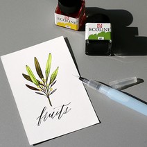 로얄탈렌스 에코라인 캘리그라피 수채화 잉크 48색, 딥 옐로우