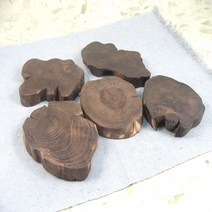 향나무원목 자유형 차탁 세트 (대 5P) / 찻잔 다기받침 받침대 녹차 보이차 다도구 다도용품 다도교육