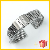 2중잠금 두툼한 접이식 매쉬밴드 시계줄 20mm ~ 24mm