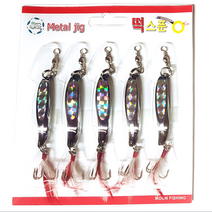 MEN피싱 홀로그램 떡스푼 5개입 15g~32g 배스 농어 우럭, 떡스푼 21g (5개입)