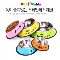 [써니몰] 캐릭터 스텐 애견 밥그릇, L, 1개