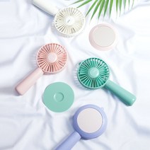 ELVA 휴대용 탁상 미니 거울 선풍기, MF01, 화이트