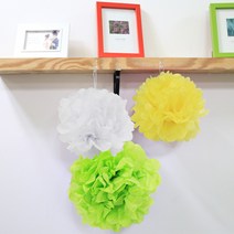 폼폼모빌장식세트 그린톤 25cm3개 20cm3개