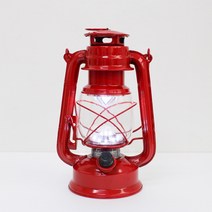 빈티지 LED 밝기조절 캠핑랜턴 + 건전지증정, 레드(대형25cm)-하얀빛