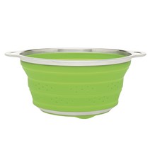 에이치아이씨 콜랩서블 콜랜더 물빠짐바구니, Green, 1개