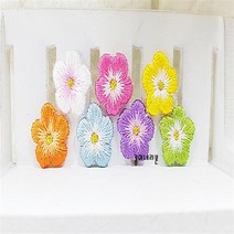 미니 매화꽃자수 아플리케/자수와펜/꽃자수/전통자수, 주황