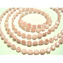 핸디몰 국화 크로바 보석구슬줄 체인리본줄 모음(소량판매), 분홍색국화(10mm)