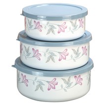 Corelle 에나멜 온 스틸 볼 3종 세트 핑크 트리오, 1개