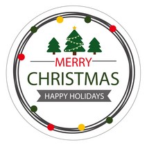 네임코코 생일 축하 답례품 포장데코 스티커, 성탄5_Happy Christmas해피뉴이어, 40개입