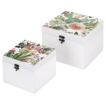 Imax Worldwide Home 가드니아 박스 보석함 2종 세트, 혼합 색상