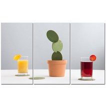 레드블랙 인테리어 소품 그림 3분할 직사각형 캔버스 액자세트 35종, 33