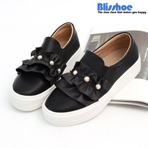 블리슈 죠이아 통굽슬립온 4cm 레이스슬립온 여성슬립온