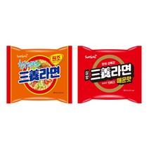 봉지)삼양라면매운맛 5개 + 봉지)삼양라면 5개, 1세트, 10개입