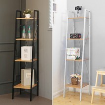 모던심플 인테리어 가구 선반 책상 의자 행거, 08_모던심플 우드중형선반 블랙(4533)