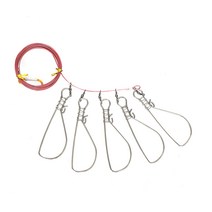 5단 와이어 스텐 낚시 꿰미 포획, 1개