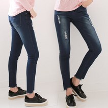서빈 [1802SG] 워싱 찢청 히든밴딩 스키니 진팬츠 SBDH
