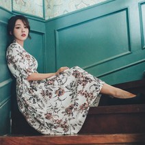 수설화 가을빛 원피스 생활한복