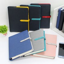 헐트 시스템 6공 다이어리 (17.7x23cm) 25절 큰사이즈 빅사이즈 플래너 PU원단 인조가죽 커버 국내노트, 블루(노트식)
