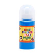 키즈 핑거 도트페인트 60ml 낱색 - 하늘 / 키즈맘아트 도트물감 유아 어린이 간편한 도트 물감 미술 놀이 두어닷 물풀 한글 영어 숫자 그림 도트 페인트 집콕 엄마표미술 홈스쿨
