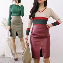 이쁘네 BZM-레자앞트임스커트