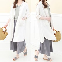 하늘바라기 여성용 아이엘 7부 롱 자켓