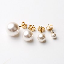 골드티아라 14K 스와로브스키 진주 사용 귀걸이 골드필드