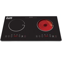 엘렉토 인덕션 하이라이트 2구 가로형 하이브리드쿠커 2800W, HJ-HD2800, 자가설치