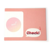 은창비씨 포켓마우스패드, 체크 코랄핑크, 1개
