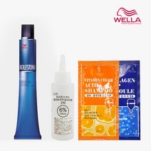 웰라 뉴콜레스톤 퍼펙트 퓨어컬러 염색약 80g + 산화제 100ml, 5/05 핑크 브라운, 1세트