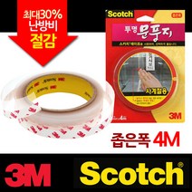 Y 3M 사계절 투명 문풍지 좁은폭 4M, 단일 수량, 단일 수량