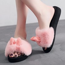 토끼귀 털실내화