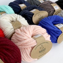 [앵콜스] 나코 내츄럴울(10+1개덤) 뜨개실 털실 목도리실 겨울실, 807 레드