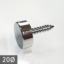 1단 다보볼트 (대포피스형) 20Ø 은색평형 장식볼트, 1개