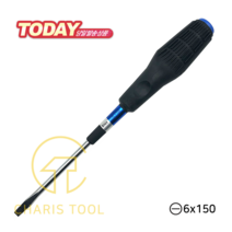 ANEX 아넥스 전공 일자 드라이버 3900 (-)6x150 도라이버 소프트 그립 스크류 논슬립 다용도 일제 공구 카리스툴, 1개