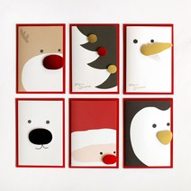 디비디디자인 크리스마스 카드 - Cute 크리스마스카드, 1세트, Santa