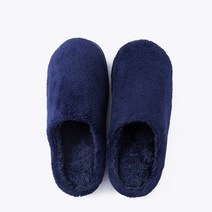 비에심플 거실화 슬리퍼 실내화, 산호양털 네이비, 1개