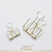 바인더클립 사무용 디자인클립 색깔클립찝게 집게클립, L_로즈골드, 바인더클립_L-7개