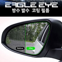 기아 K5 전용 이글아이 사이드미러 방수발수코팅필름, 1개, 타입 4-2P 사각