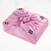 글라라세상 선물포장용 실크 자수보자기 대(108x108cm), 분홍색, 1장