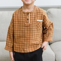 망치키즈 바둑판포켓티셔츠