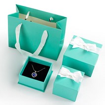 일호장신구 민트 앤 리본 선물상자&종이가방(종이가방별도), [L사이즈], 민트앤리본