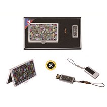 안스아르떼 한글자모음자개명함+가띠메탈자개USB (8GB~64GB) USB세트, 64GB
