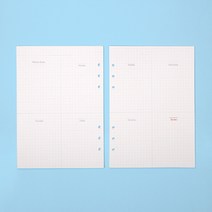 루카랩 6공 다이어리 위클리 리필 속지, 128매