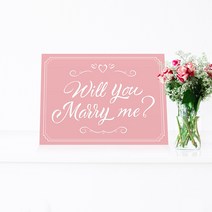 러블리데이 프로포즈 용품 캘리그라피 이벤트용품 프러포즈 피켓, 2)블루
