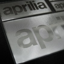 아프릴리아3 금속 튜닝로고 스티커 Aprilia 3, C사이즈 실버