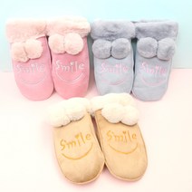 더메르시 스마일 방울 인조 무스탕 유아 장갑